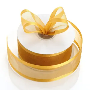 1.5" Gold Satin Edge Ribbon - 25 Yards