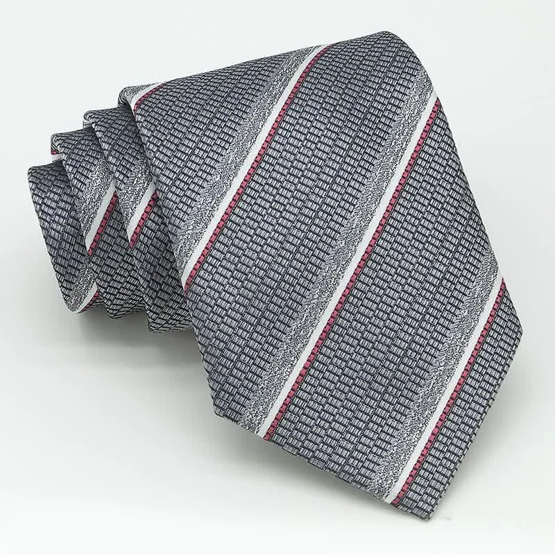 3Pcs Men's Casual Striped Office Accessory Necktie Set