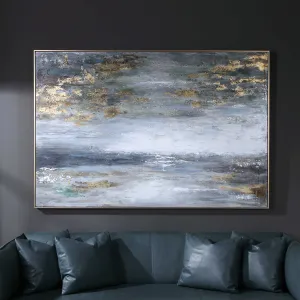 Art- Dawn to Dusk Hand Painted Canvas 73"