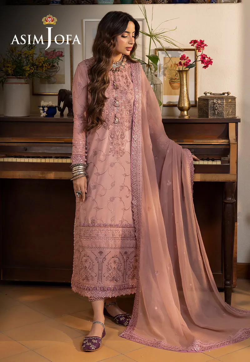 Asim Jofa Shadow Work Lawn Silk Collection – AJSW-01