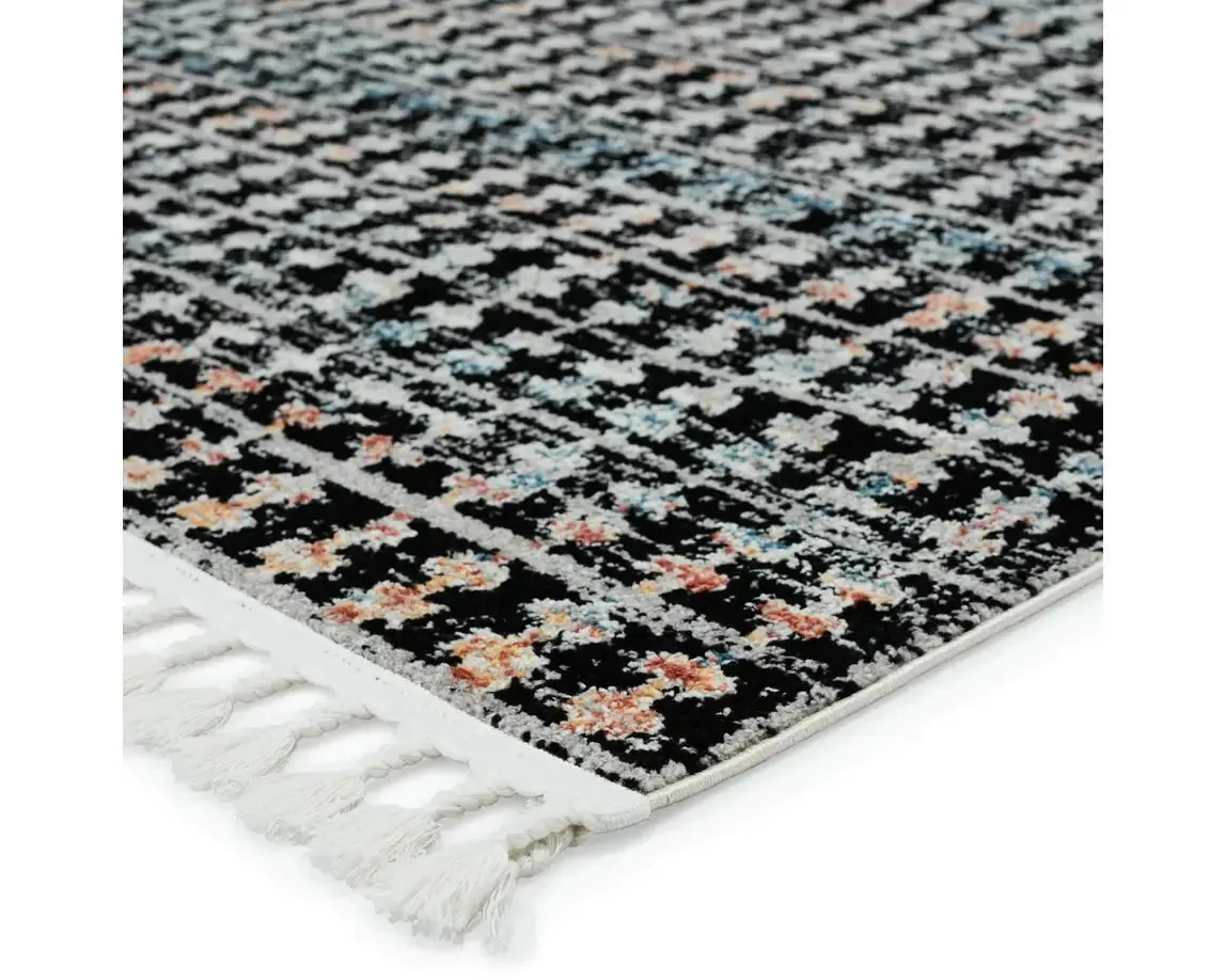 Bahia BAH07 Black/Multi Rug