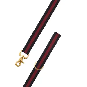 Black & Maroon Grosgrain Ribbon Dog Leash