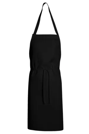 Black Standard Bib Apron (No Pockets)