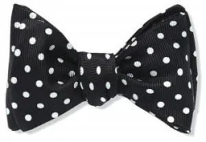 Black/ White Windsor Dots Bow Tie - B710