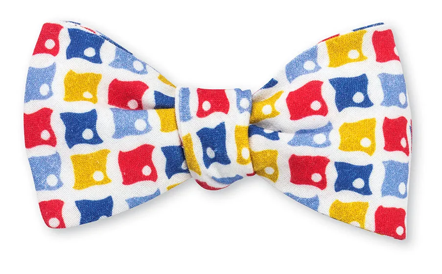 Blue/Red Hemlock Medallions Bow Tie - B5026