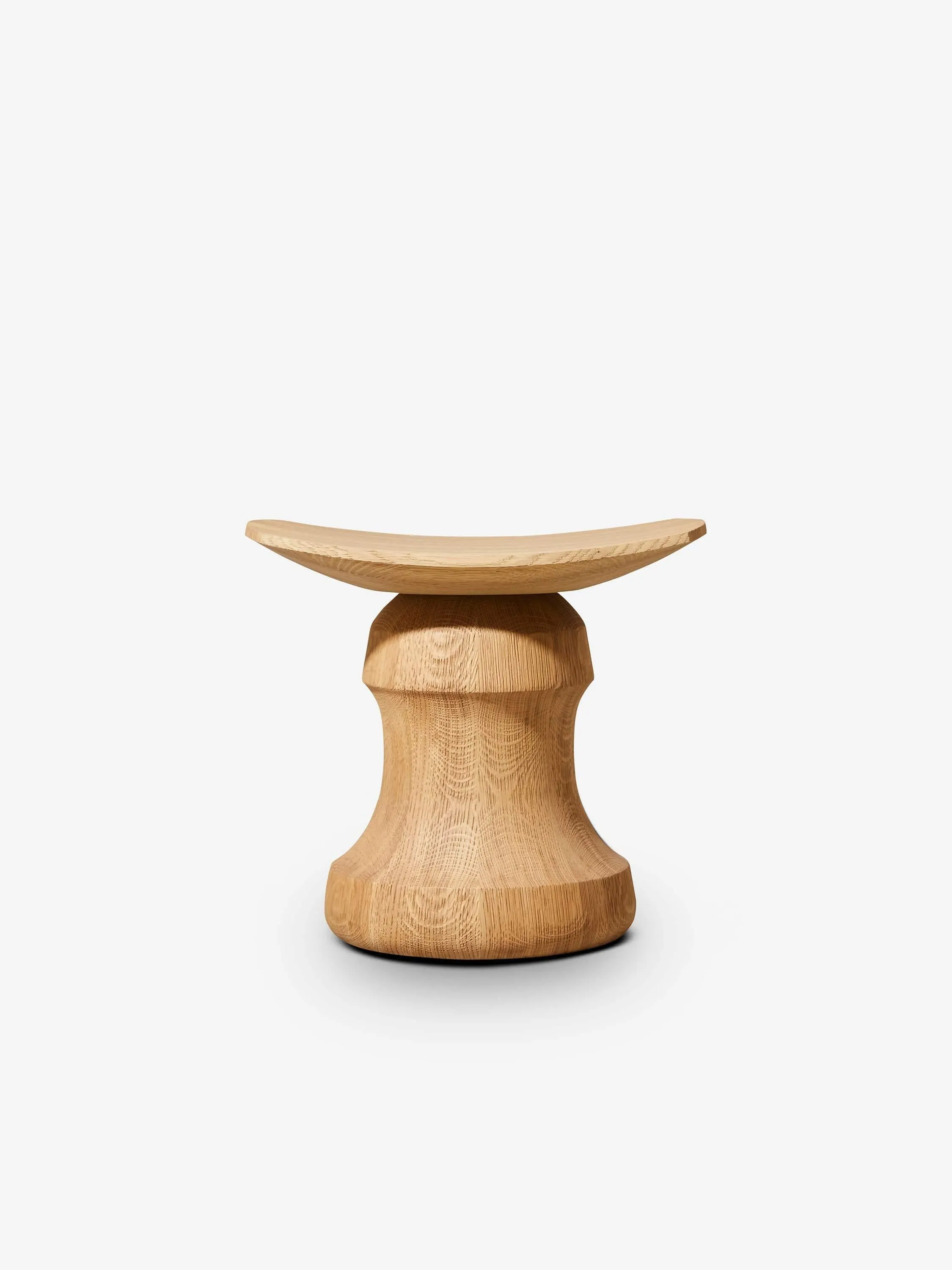 Christophe Delcourt Roi Stool in Solid Brushed Oak by Collection Particuliere