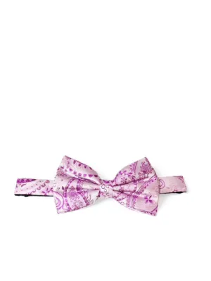 Classic Pink Paisley Silk Bow Tie