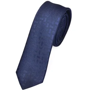 Classy Men Skinny Dark Blue Tie