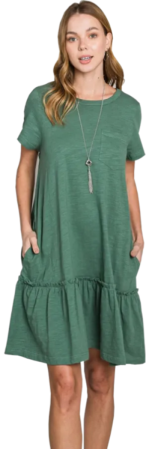 Cotton Bleu Green Cotton Dress