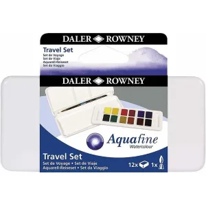 Daler Rowney Aquafine Watercolor Paint Travel Set 12