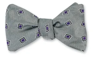 Gray Victoria Medallions Bow Tie - B5575