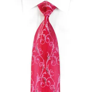 Guy Laroche Rhinestone Necktie Acanthus On Pink