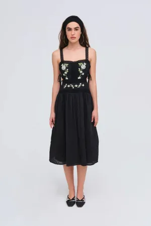 Jolene Embroidered Midi Dress