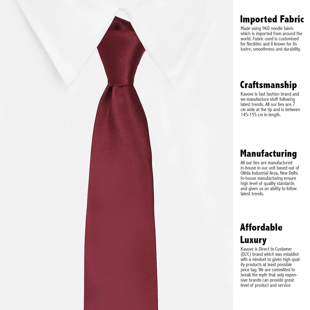 Kavove Classy Maroon Necktie