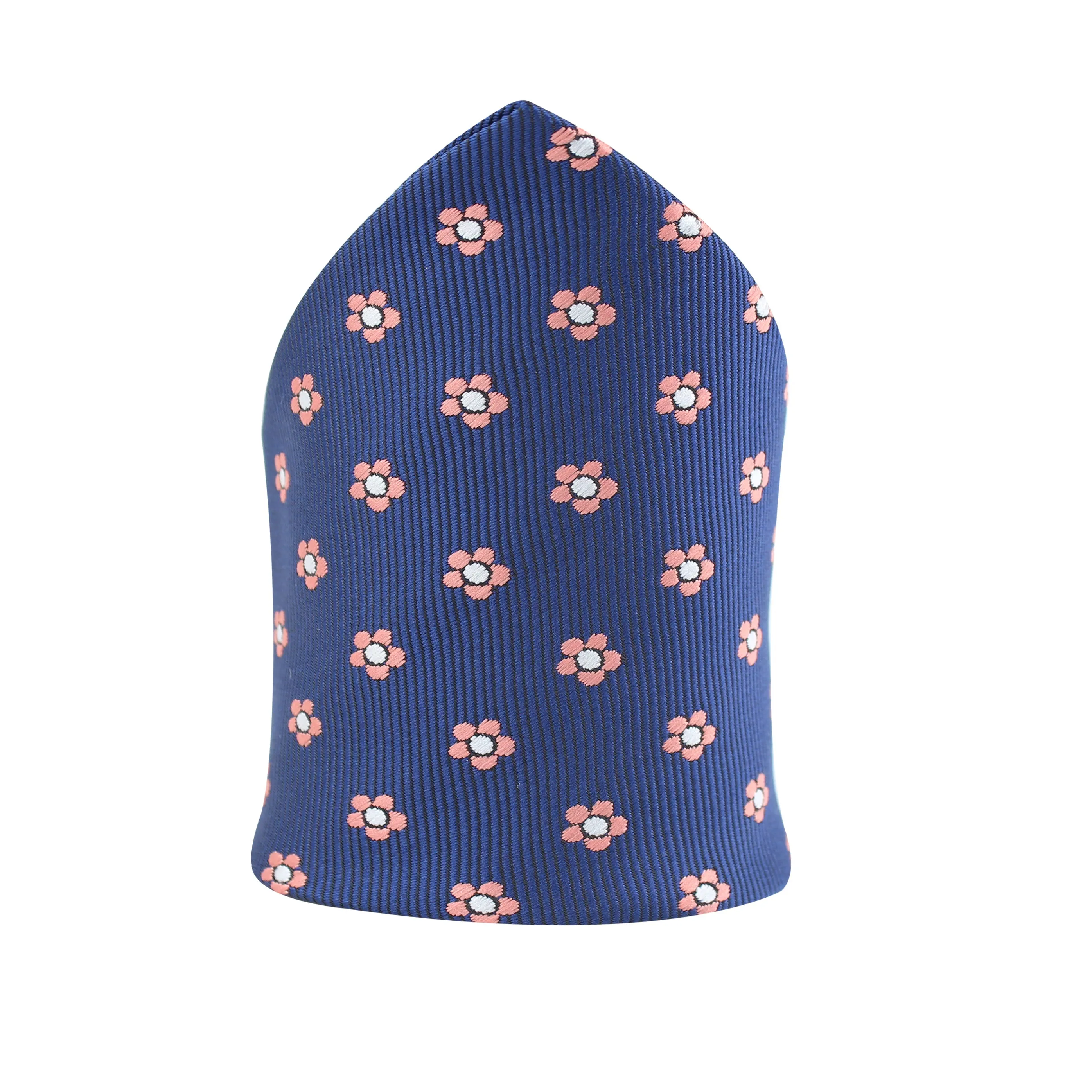 Kovove Classy Blue Floral Pocket Square For Men