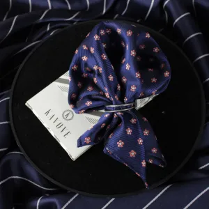 Kovove Classy Blue Floral Pocket Square For Men