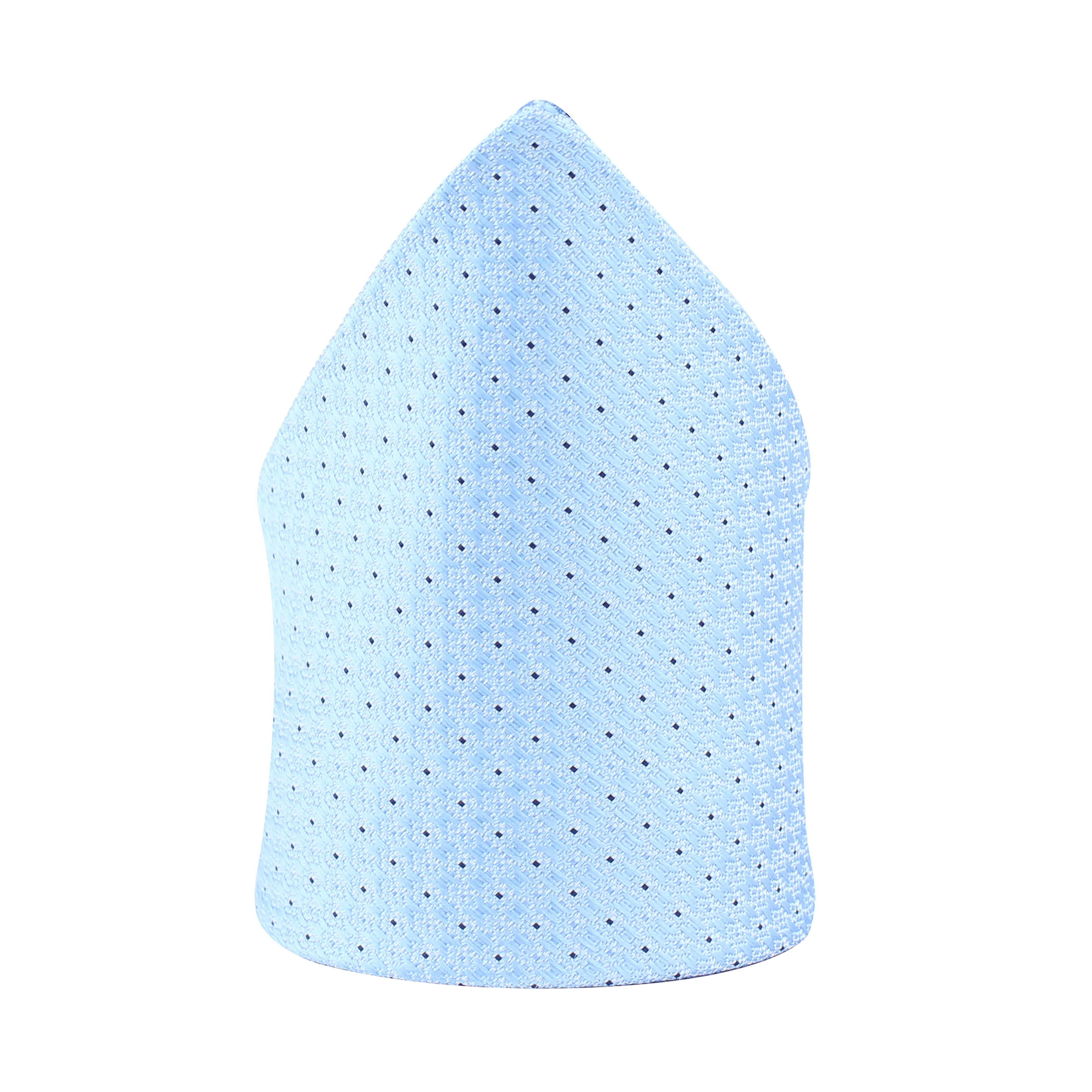 Kovove Glorious Cyan Polka Dot Pocket Square For Men