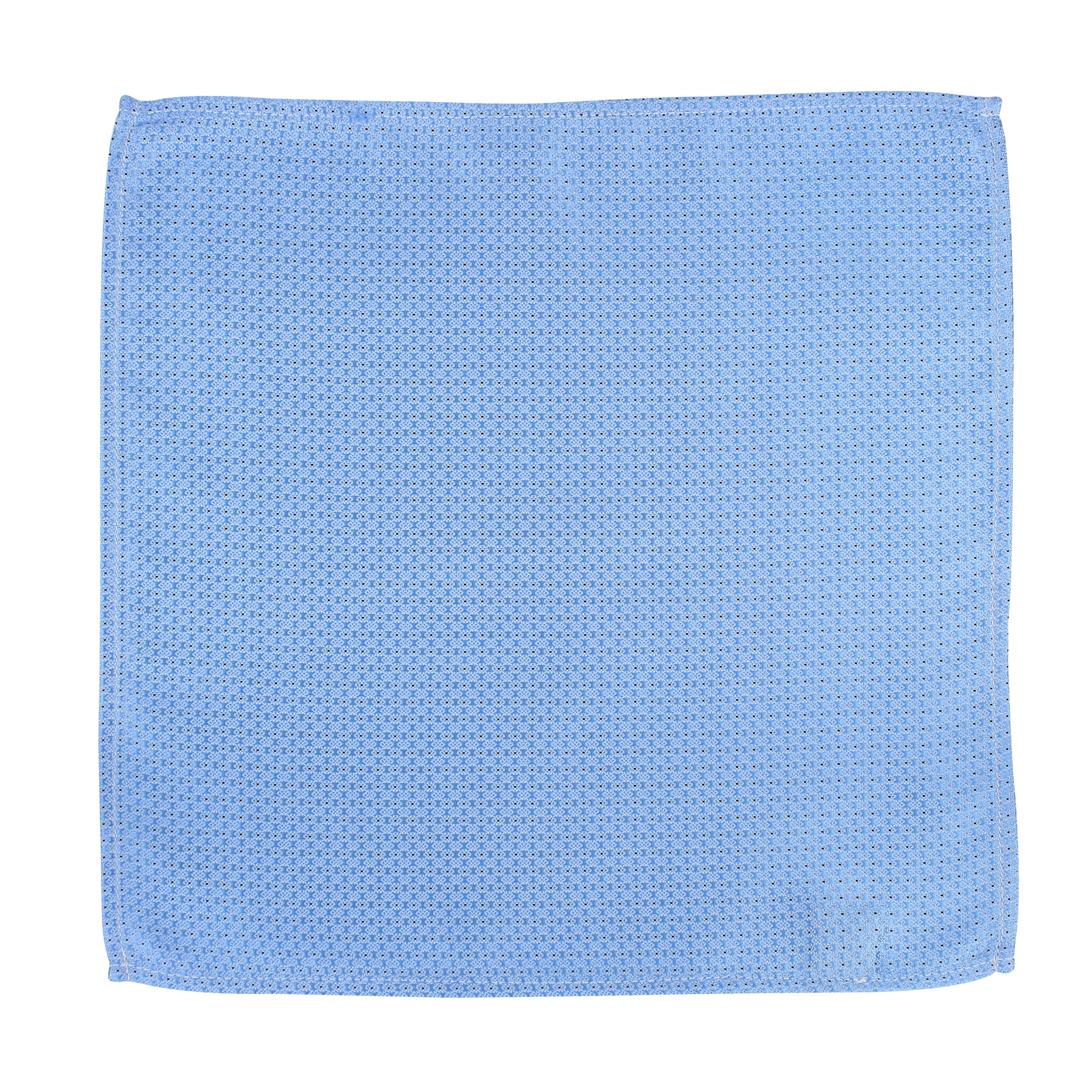 Kovove Glorious Cyan Polka Dot Pocket Square For Men