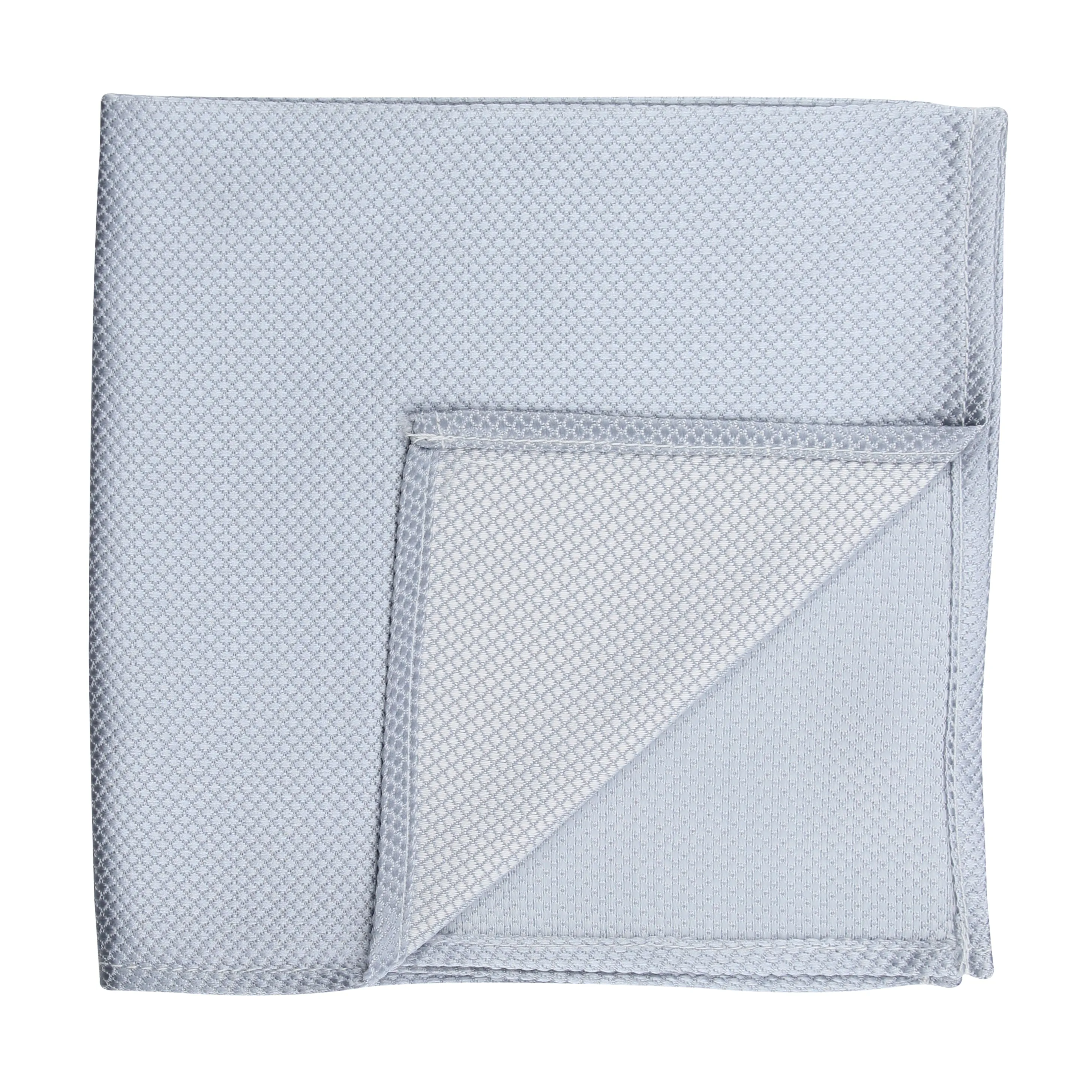 Kovove Grey Checkered Pocket Square For Men