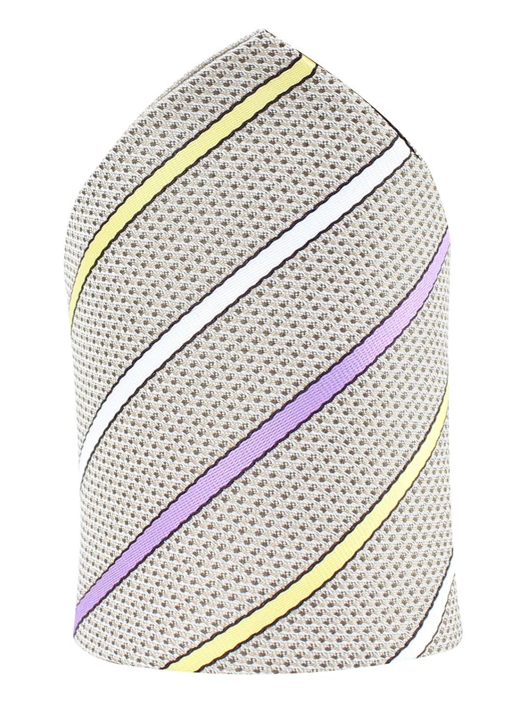 Kovove The Delightful Striped Grey Pocket Square For Men