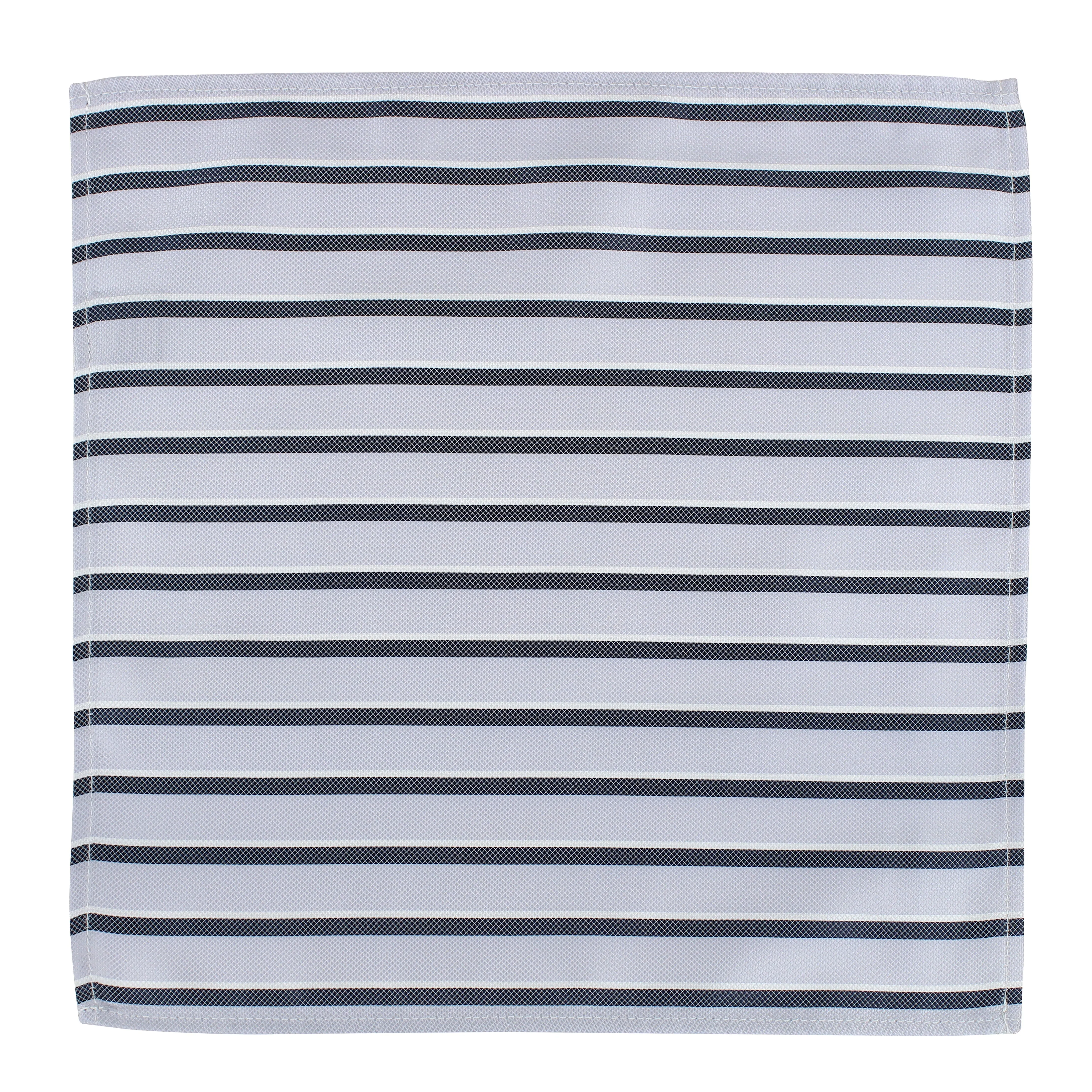 Kovove White Striped Pocket Square For Men