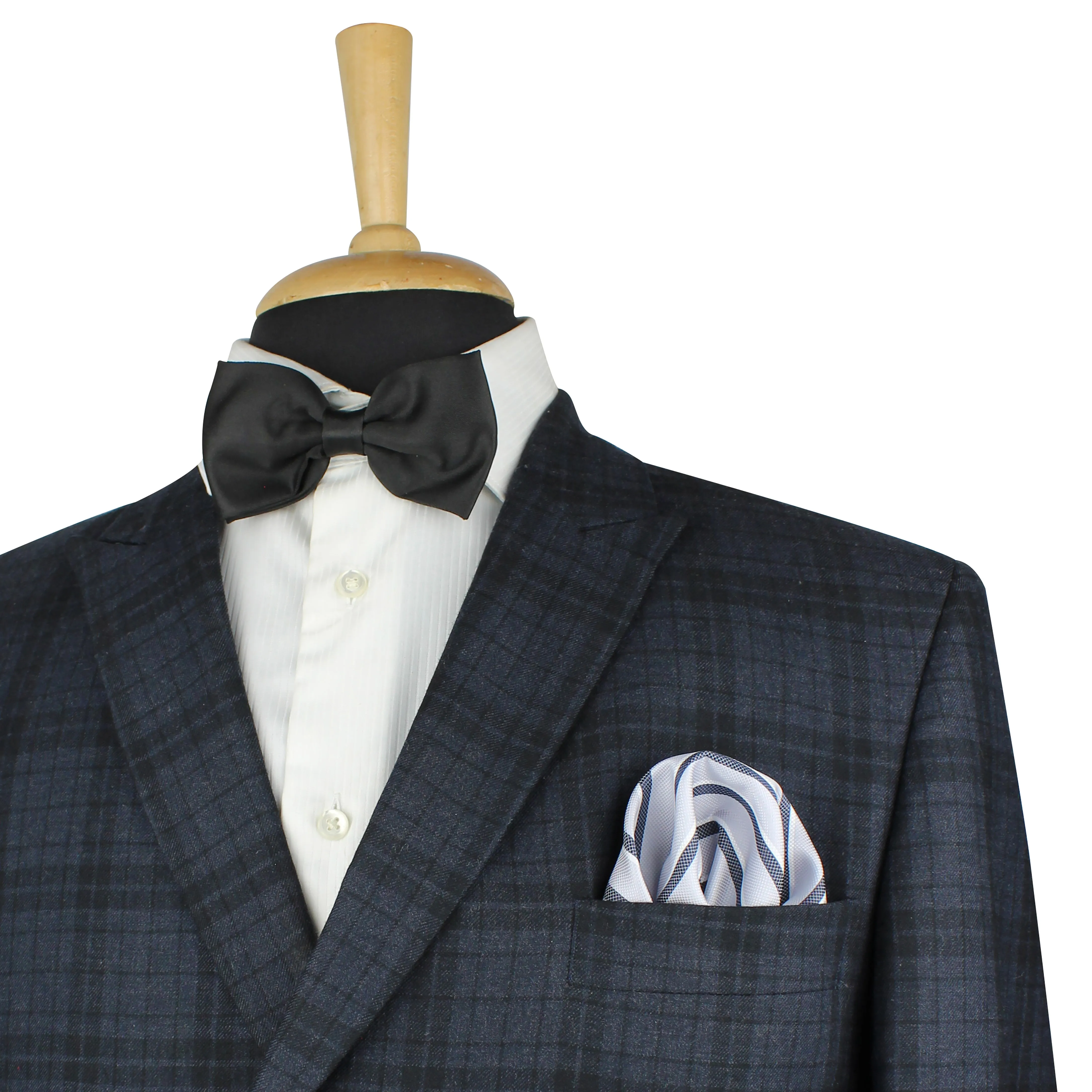 Kovove White Striped Pocket Square For Men