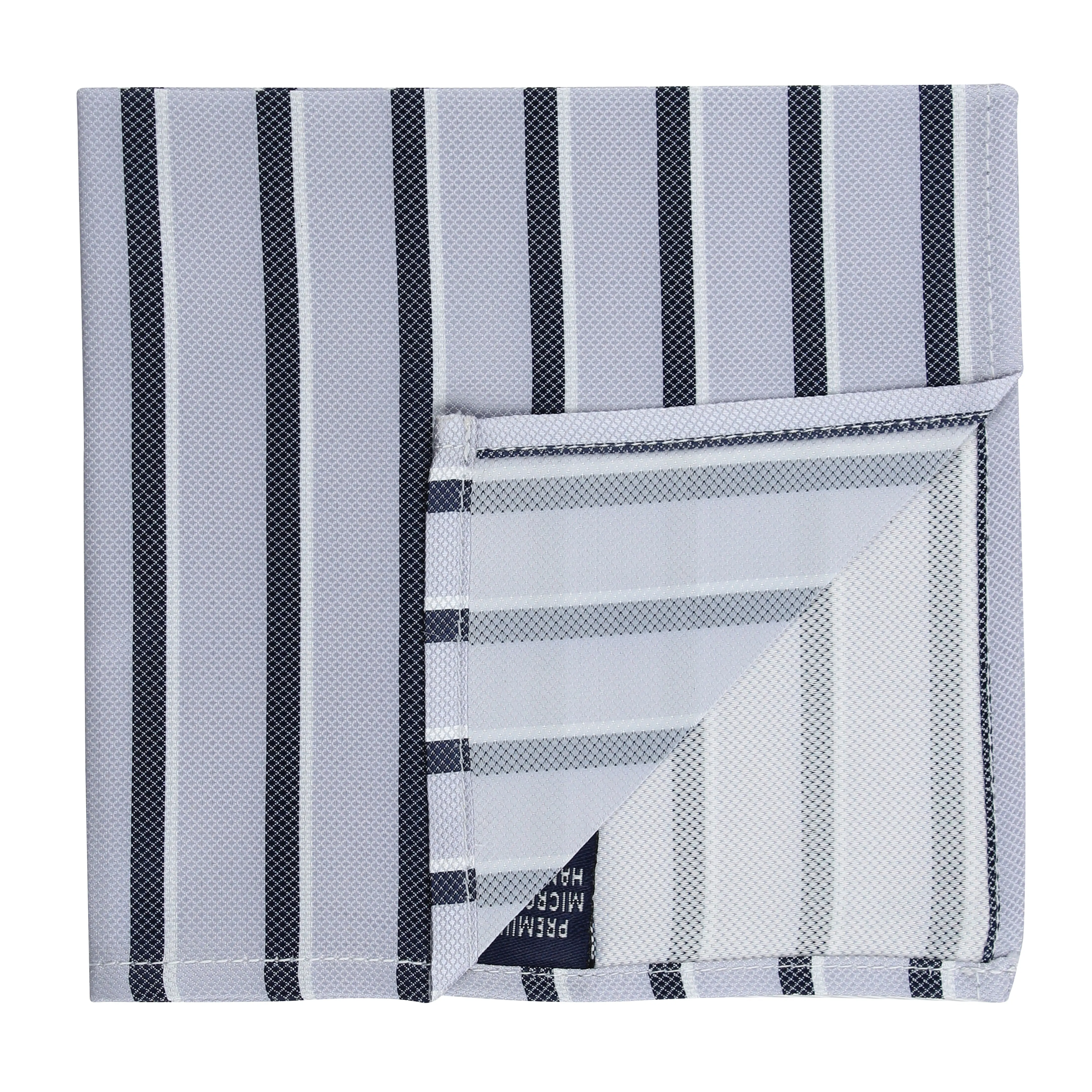 Kovove White Striped Pocket Square For Men