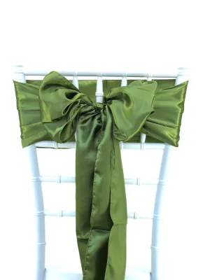 Moss Green Satin Sashes