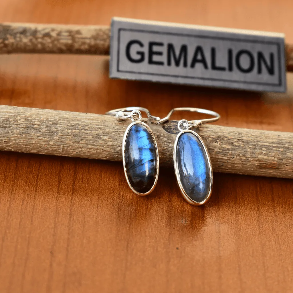 Oval Regency - Labradorite Earrings