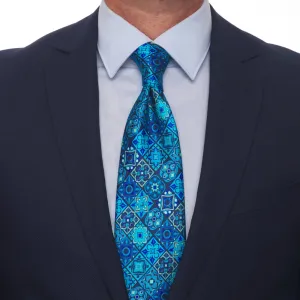 Renaissance Elegance Light Blue Duchesse Silk Tie