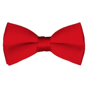 Solid Pre-Tied Red Bow Tie