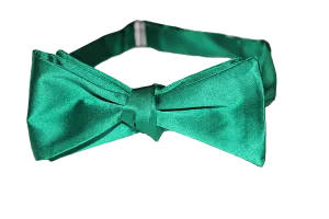 Solid Self-Tie Kelly Green Bow Tie