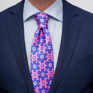 The Isola Bella Pink Duchesse Silk Tie