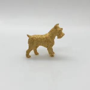 Vintage Gold Tone Crown Trifari Dog Brooch